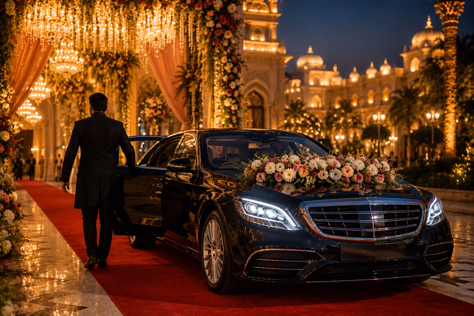 Luxury car for baraat wedding arrival in Jaipur